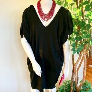Elizabeth & James Silk Dress, Sz M, Black